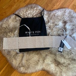 Rhinestone silver crop top